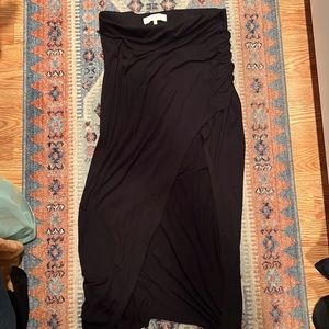 ASTR Black High Side Slit Midi Skirt Size L
